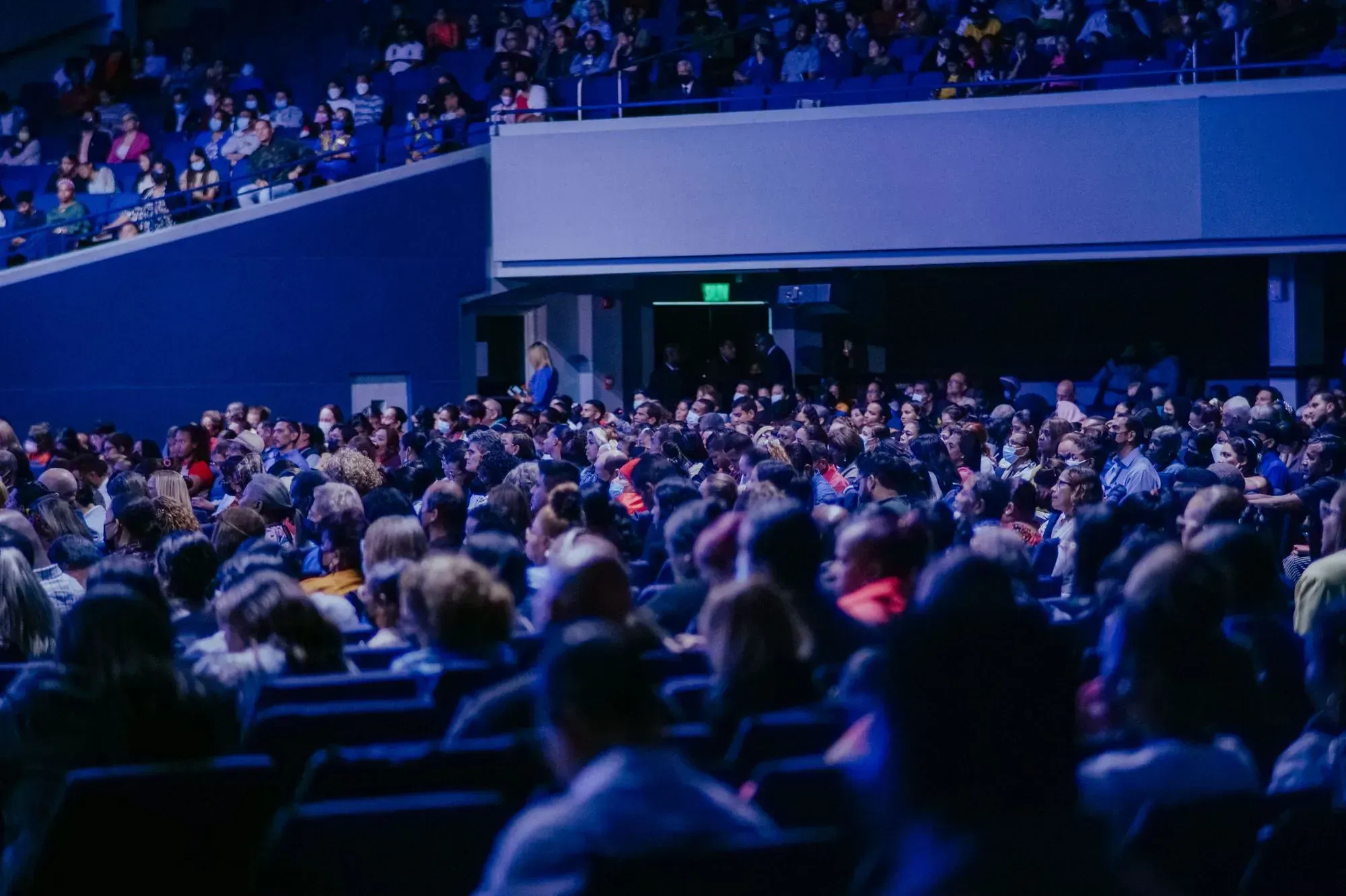 Audience in an auditorium during a conference